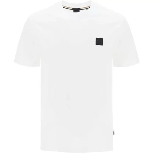 Patch Design Cotton T-Shirt , male, Sizes: S, M, XL, L, 2XL - Boss - Modalova