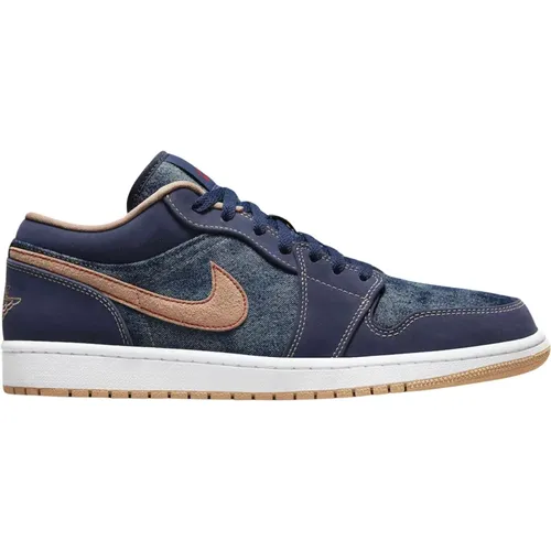 Limited Edition Denim Air Jordan 1 Low SE , male, Sizes: 8 UK, 11 1/2 UK, 11 UK, 6 1/2 UK, 10 1/2 UK, 12 UK, 6 UK, 15 1/2 UK, 13 1/2 UK, 10 UK, 9 UK - Nike - Modalova