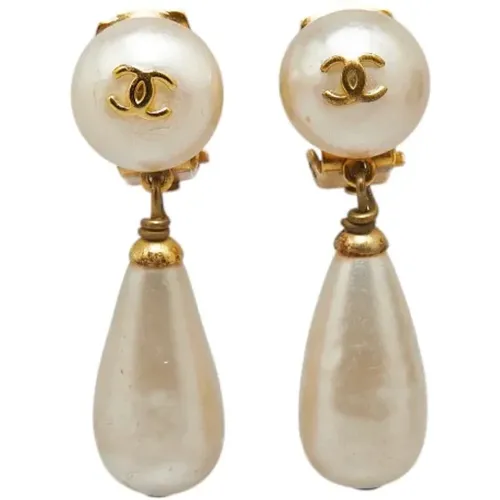 Pre-owned Plastic earrings , female, Sizes: ONE SIZE - Chanel Vintage - Modalova