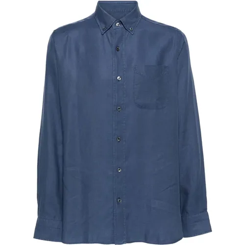 Lyocell Shirt , male, Sizes: 3XL, 2XL - Tom Ford - Modalova