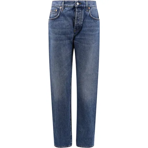 Blaue Jeans mit Horsebit-Detail - Gucci - Modalova