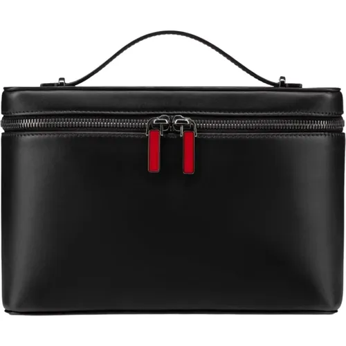 Calfskin Bag with Ruthenium Hardware , male, Sizes: ONE SIZE - Christian Louboutin - Modalova