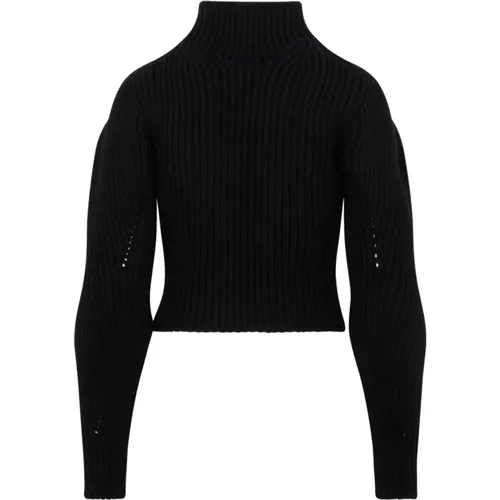 Ribbed High Neck Sweater , female, Sizes: M - Alaïa - Modalova