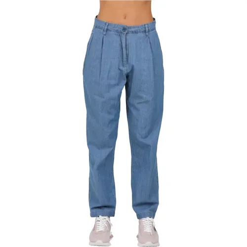 Lange Plissierte Jeans , Damen, Größe: XS - Aspesi - Modalova