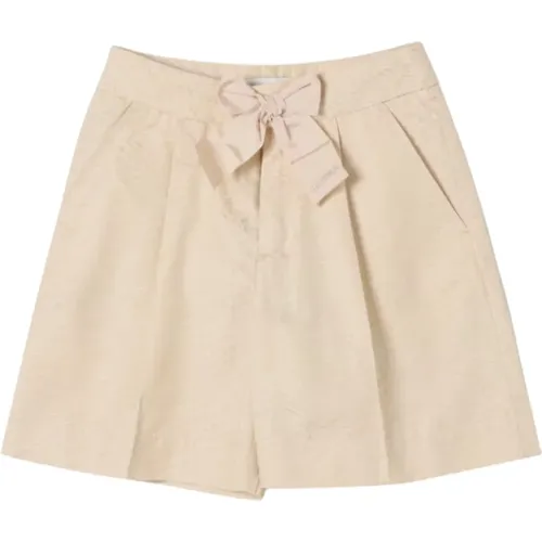 Sand Kinder-Shorts mit Logo-Stickerei - Lanvin - Modalova