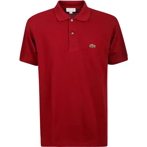 Stylish Burgundy Cotton Polo Shirt , male, Sizes: M - Lacoste - Modalova