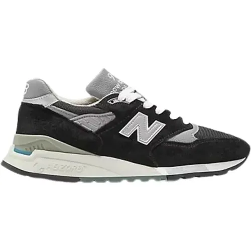 Schwarze flache Schuhe 998 Made in USA , Herren, Größe: 40 1/2 EU - New Balance - Modalova