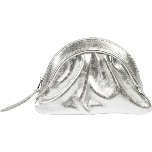 Silver Clutch Bag , female, Sizes: ONE SIZE - Coccinelle - Modalova