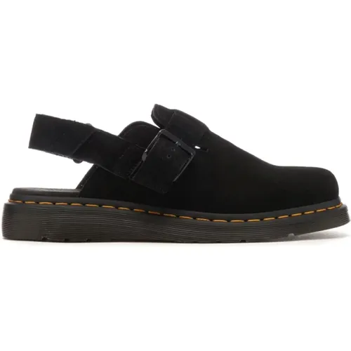 Schwarze Wildleder Sandalen , Damen, Größe: 40 EU - Dr. Martens - Modalova