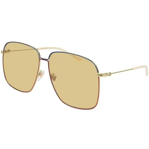 Gg0394S Sonnenbrille Gold Gelb , unisex, Größe: 61 MM - Gucci - Modalova