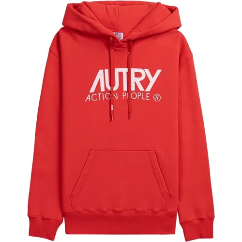 Roter Hoodie Icon Pullover Autry - Autry - Modalova