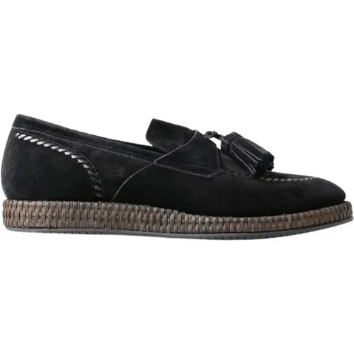 Elegante Schwarze Wildleder Espadrilles Sneakers - Dolce & Gabbana - Modalova