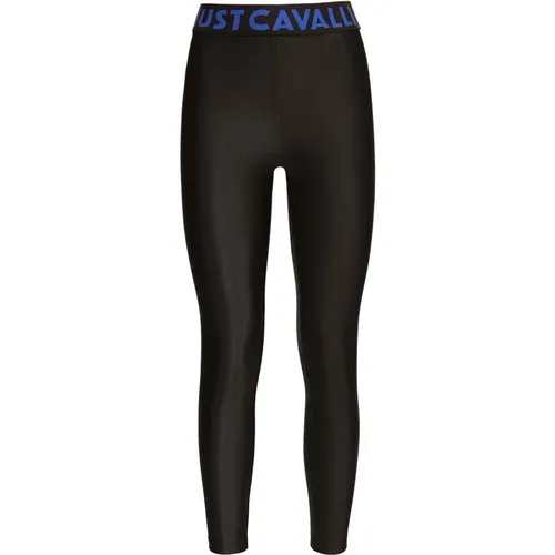 Schwarze Hose , Damen, Größe: M - Just Cavalli - Modalova