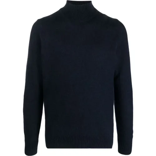 Navy Blue Roll-Neck Sweater Lardini - Lardini - Modalova