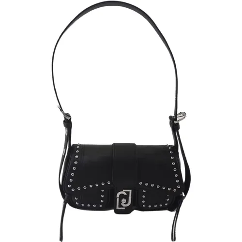 Cross Model Faux Leather Bag with Side Opening and Decorative Studs , female, Sizes: ONE SIZE - Liu Jo - Modalova