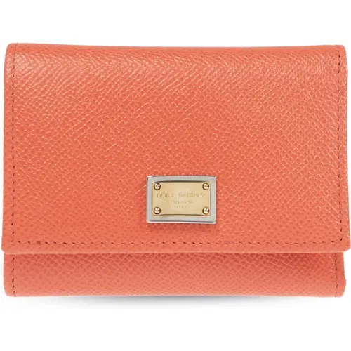 Brieftasche mit einer gravierten Logo-Anwendung - Dolce & Gabbana - Modalova