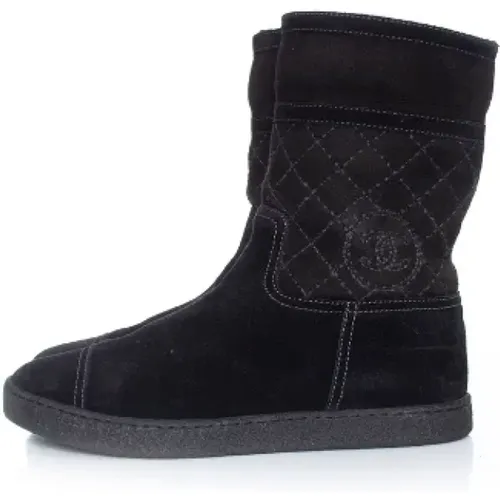 Pre-owned Suede boots , female, Sizes: 5 1/2 UK - Chanel Vintage - Modalova