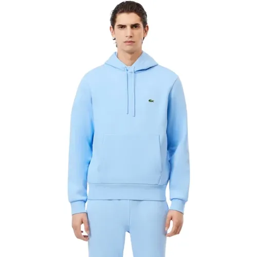 Blauer Fleece Hoodie Herren , Herren, Größe: M - Lacoste - Modalova