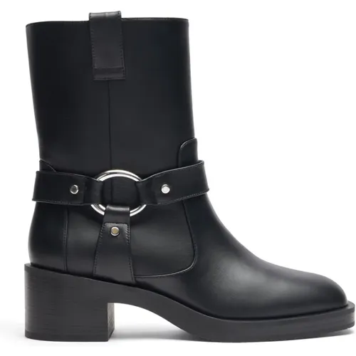 Moto Bootie with Hardware Accents , female, Sizes: 3 1/2 UK, 4 UK, 6 1/2 UK, 5 1/2 UK, 3 UK, 2 1/2 UK - Stuart Weitzman - Modalova