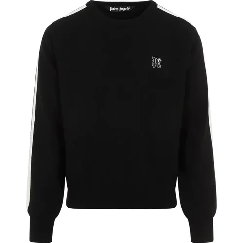 Monogram Track Sweater , Herren, Größe: M - Palm Angels - Modalova