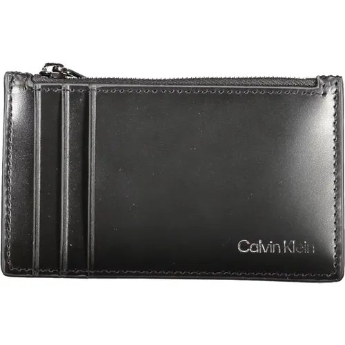 Men's Wallet Card Holder Zip Pocket , male, Sizes: ONE SIZE - Calvin Klein - Modalova