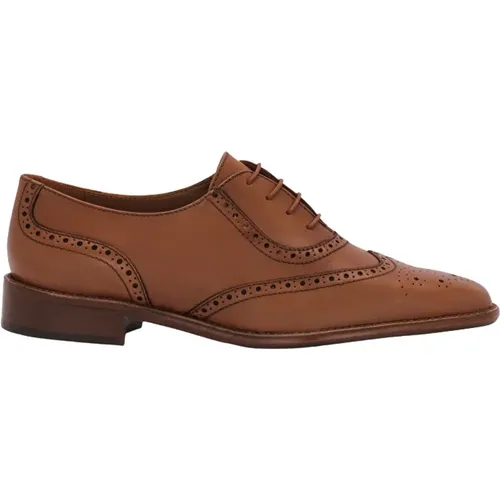 Mokka Kalbsleder Deia Derby Brogue Pala Vega Trapado,Mocha Calfskin Deia Derby Brogue Pala Vega Trapado - Lottusse - Modalova