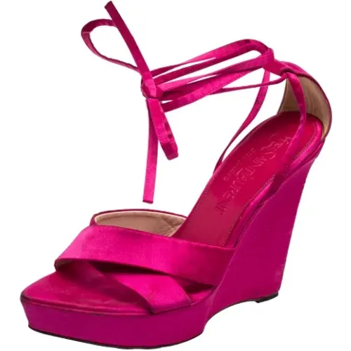 Pre-owned Satin sandals , female, Sizes: 3 UK - Yves Saint Laurent Vintage - Modalova