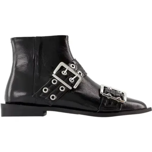 Leather boots , female, Sizes: 6 UK - Ganni - Modalova