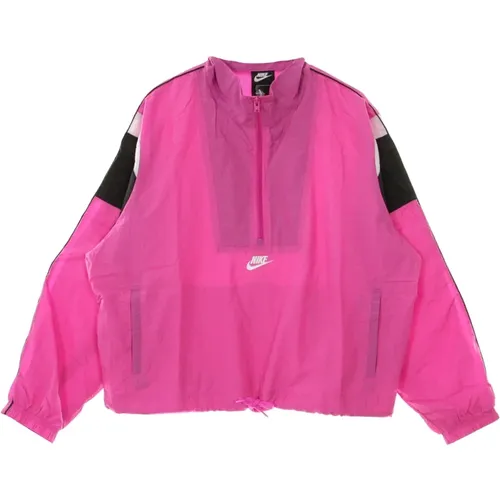 Heritage Jacke Kurzer Windbreaker Fire , Damen, Größe: S - Nike - Modalova