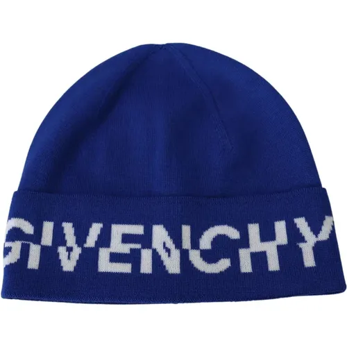 Blauer Logo Beanie Hut Givenchy - Givenchy - Modalova