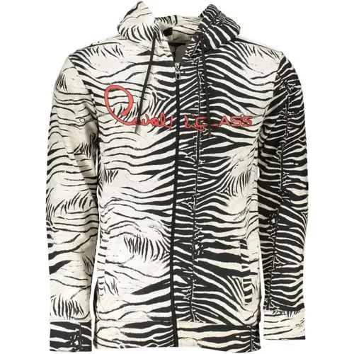 Patterned Hooded Sweater with Zipper , male, Sizes: 3XL, 2XL, XL, M, L, S - Cavalli Class - Modalova