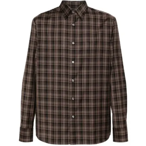 Plaid Tartan Shirt Wool , male, Sizes: XL, L, M - Brioni - Modalova