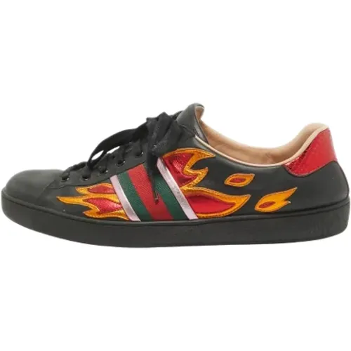 Pre-owned Leather sneakers , male, Sizes: 11 1/2 UK - Gucci Vintage - Modalova