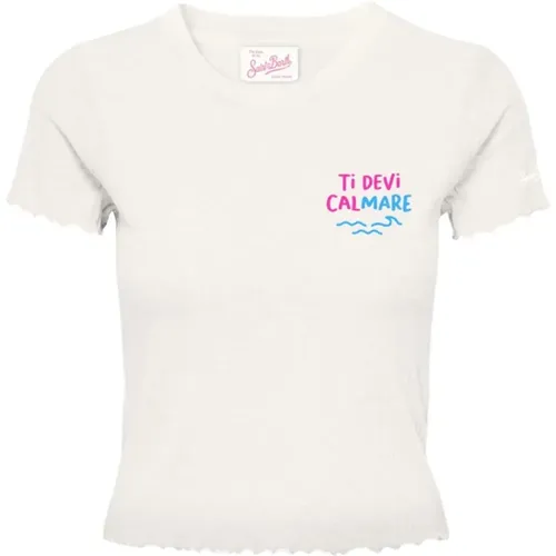 Baumwoll Elasthan T-shirt , Damen, Größe: XS - MC2 Saint Barth - Modalova