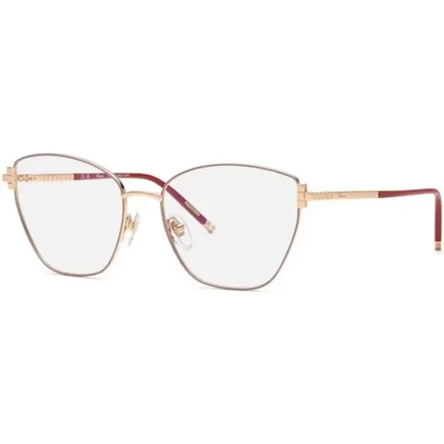 Kupfer Gold Brille mit Farbigen Teilen , unisex, Größe: 55 MM - Chopard - Modalova