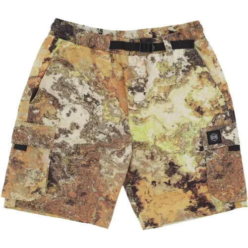 Beige Cargo Shorts Leichtes Gewebe , Herren, Größe: L - Dolly Noire - Modalova