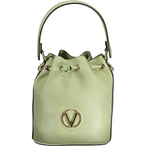 Grüne Polyethylen-Schultertasche mit Kordelzugverschluss - Valentino by Mario Valentino - Modalova