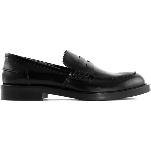 Leather Penny Loafer Shoes , female, Sizes: 4 UK, 5 UK, 6 UK - Guglielmo Rotta - Modalova