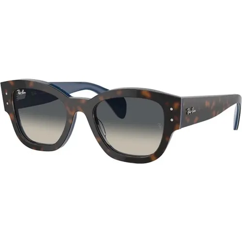 Blue Frame Grey Lens Sunglasses , male, Sizes: 52 MM - Ray-Ban - Modalova