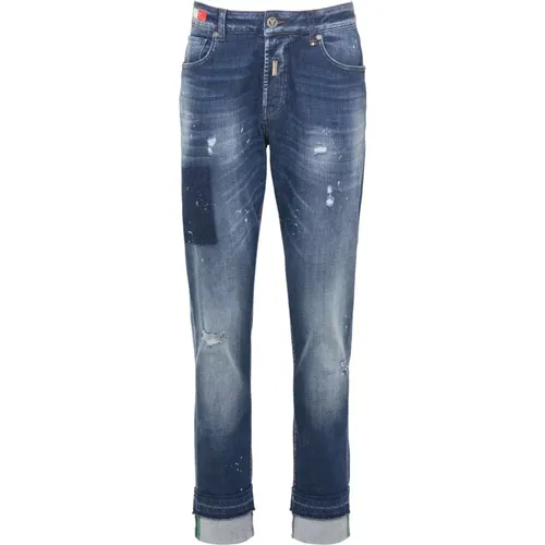 Destroyed Jeans in Used-Look Cavicchioli , male, Sizes: W34, W36, W33 - carlo colucci - Modalova