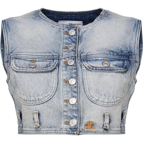 Denim Jackets , Damen, Größe: S - Courrèges - Modalova