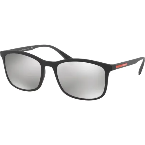 Clean Temples Sunglasses /Grey Silver , male, Sizes: 56 MM - Prada - Modalova