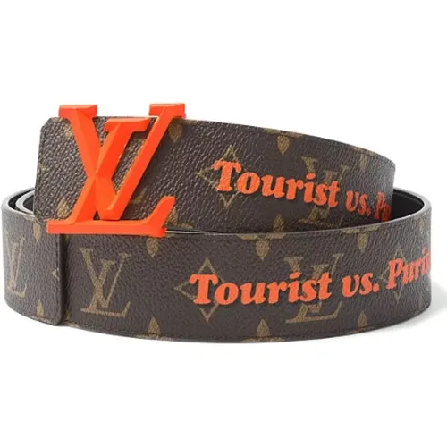 Pre-owned Canvas belts , male, Sizes: ONE SIZE - Louis Vuitton Vintage - Modalova