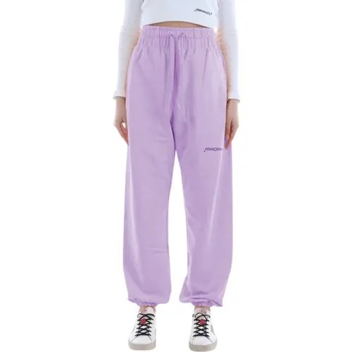 Baumwoll-Sweatpants mit Logodruck , Damen, Größe: XS - Hinnominate - Modalova
