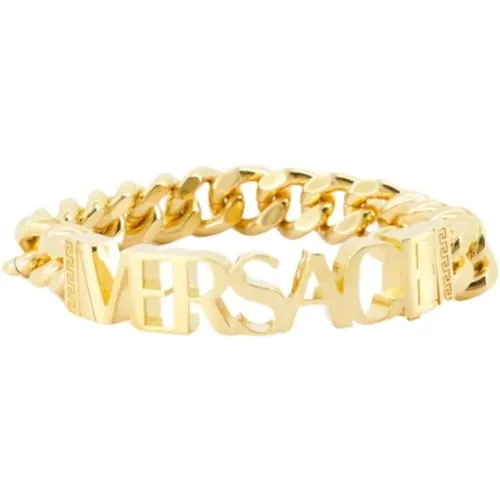 Metall-Link-Armband , Herren, Größe: S - Versace - Modalova