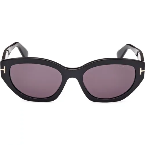 Lila Cat-Eye Sonnenbrille , Damen, Größe: 55 MM - Tom Ford - Modalova