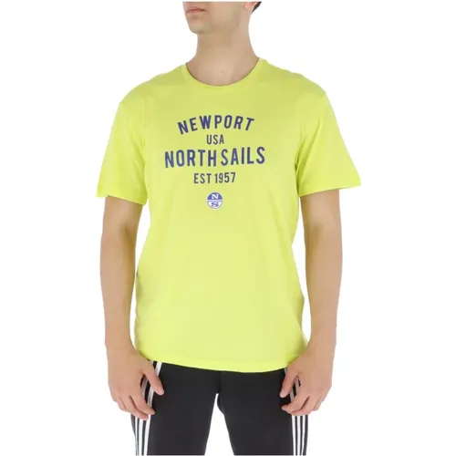 Gelbes Print T-Shirt für Männer - North Sails - Modalova