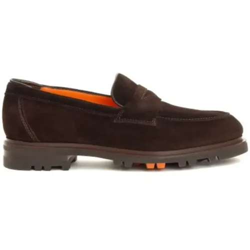 Casual-Chic Moccasin with Modern Details , male, Sizes: 8 UK, 6 1/2 UK, 7 1/2 UK, 7 UK, 8 1/2 UK, 9 UK - Santoni - Modalova