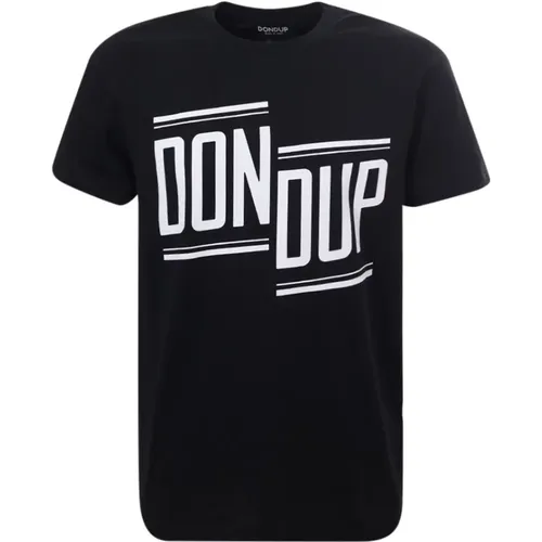 Crew-neck T-shirt with Contrasting Logo , male, Sizes: 2XL, XL - Dondup - Modalova