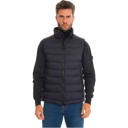 Gestepptes Gilet mit Logo und Kordelzug in der Taille , Herren, Größe: 3XL - Peuterey - Modalova